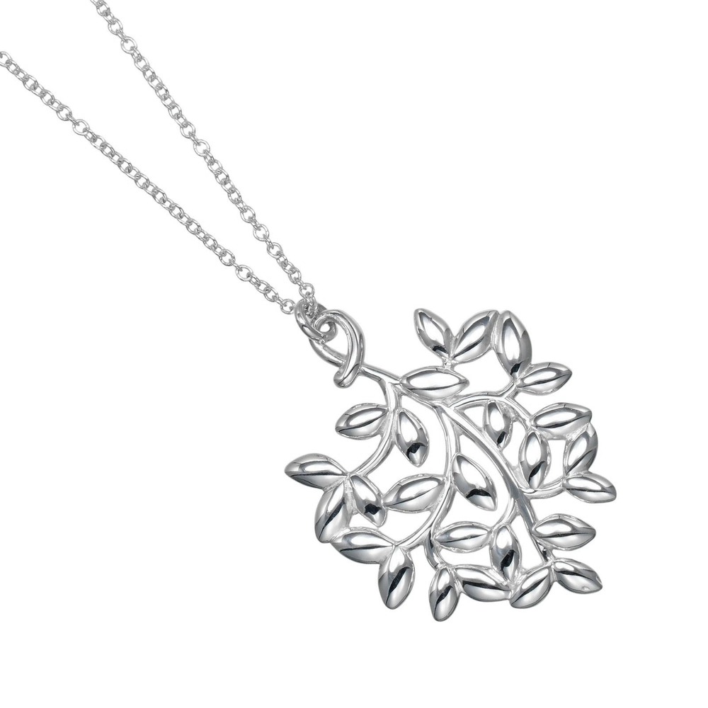 Tiffany Co Olive Leaf Necklace Sterling Silver